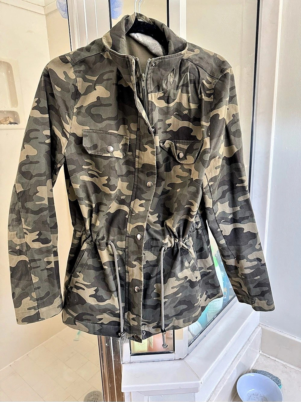Camo Utility Jacket in Green & Brown Like New